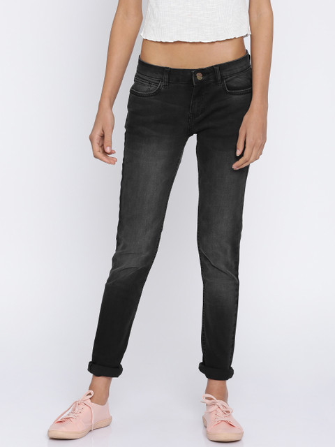 

Jealous 21 Women Black Hottie Ultra Slim Fit Mid-Rise Clean Look Stretchable Jeans