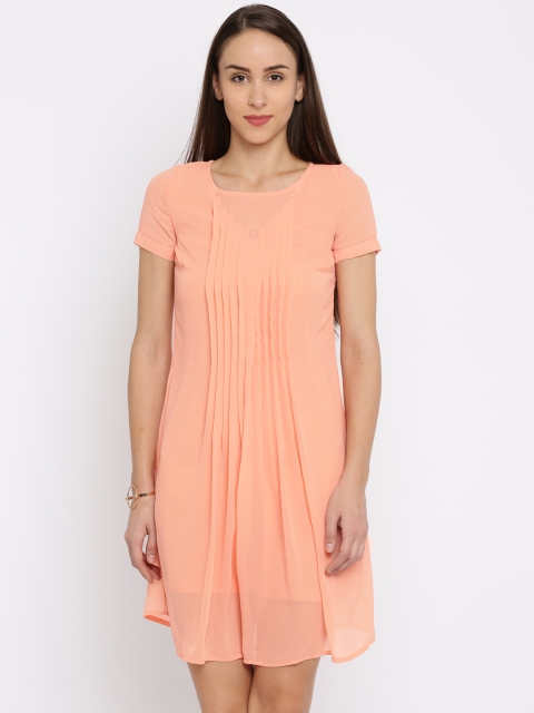 

Jealous 21 Women Peach Solid Sheath Dress