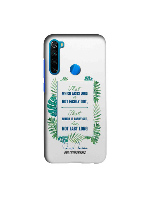 

CelfieDesign White & Blue Lasts Long AB Quotes Printed Xiaomi Redmi Note 8 Slim Back Case