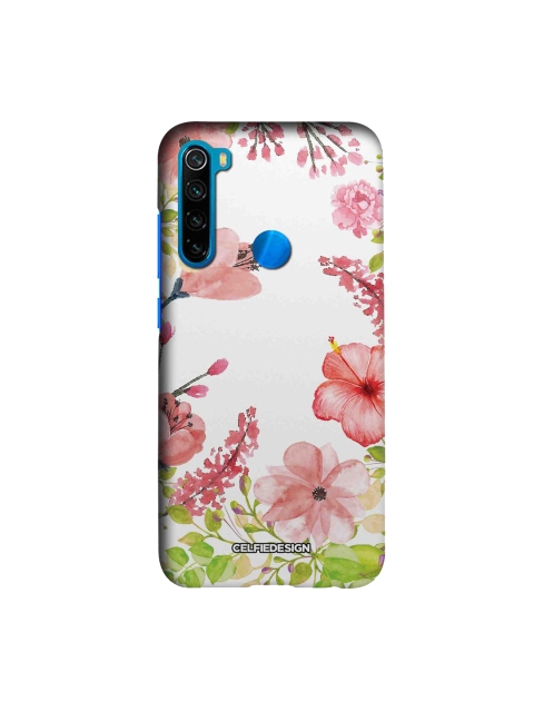 

CelfieDesign White & Pink Printed Plastic Xiaomi Redmi Note 8 Slim Back Case