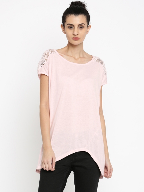 

Jealous 21 Women Peach-Pink Solid Regular Top