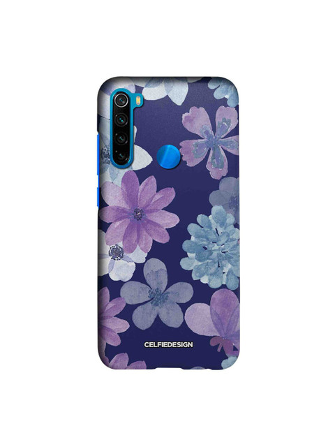 

CelfieDesign Purple & Blue Flower Printed Xiaomi Redmi Note 8 Slim Back Case