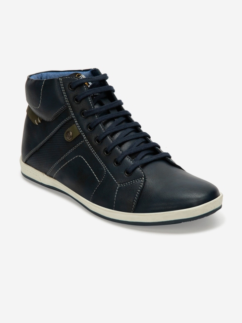 

ID Men Navy Blue Leather Sneakers