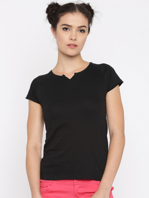 

Jealous 21 Women Black Solid Regular Top