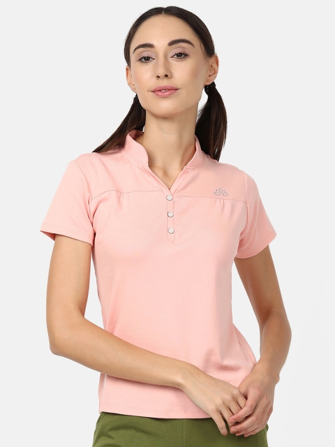 

V2 Value & Variety Peach-Coloured Shirt Style Top