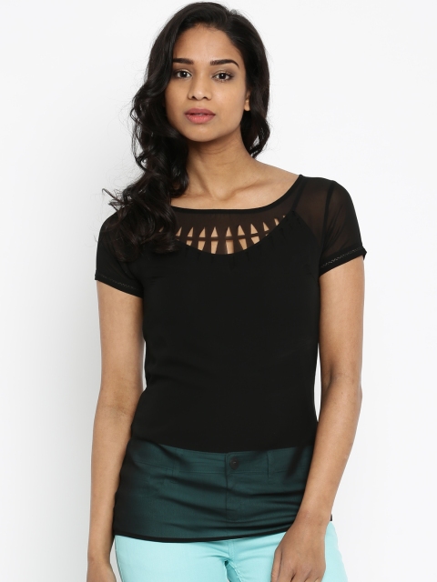 

Jealous 21 Women Black Sheer Top