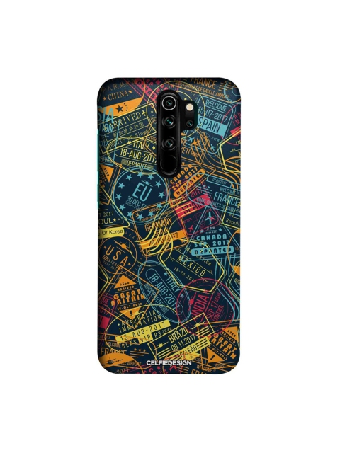 

CelfieDesign Multicolored Immigration Stamps Neon for Xiaomi Redmi Note 8 Pro Slim Back Case, Multi