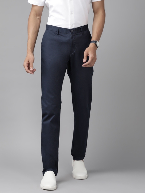 

Blackberrys Men Navy Blue B-95 Slim Fit Trousers