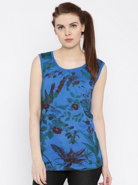 

Jealous 21 Women Blue Printed Top