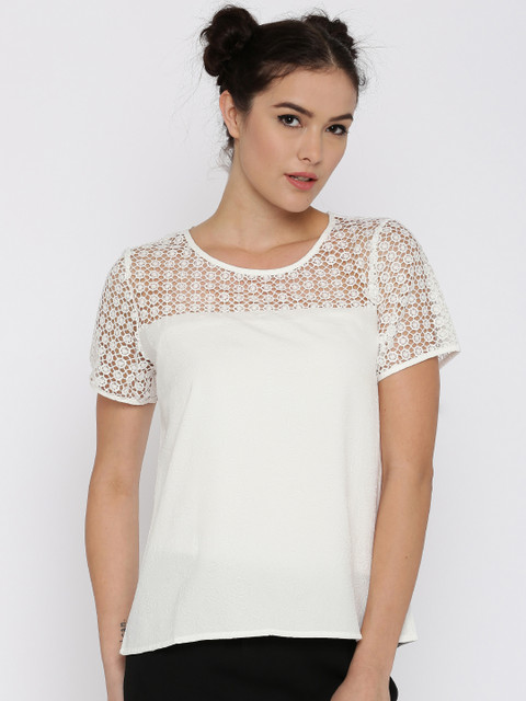 

Jealous 21 Women Self-Design White Top