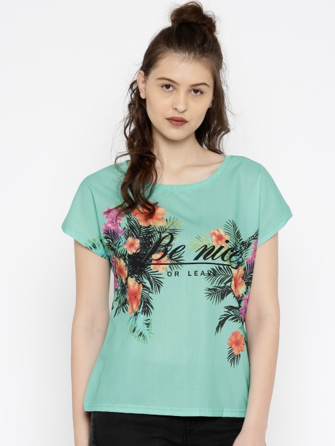

Jealous 21 Women Green Printed Top