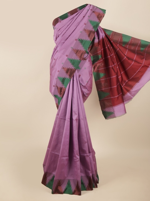 

Pothys Lavender & Green Woven Design Art Silk Saree