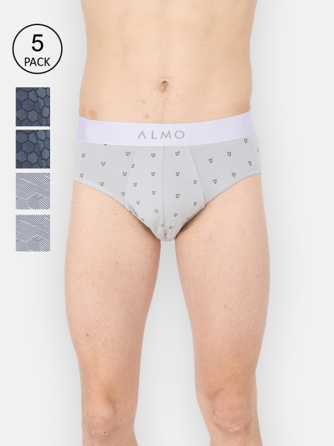 

Almo Wear Men Pack of 5 Micromodal Printed Briefs, Multi