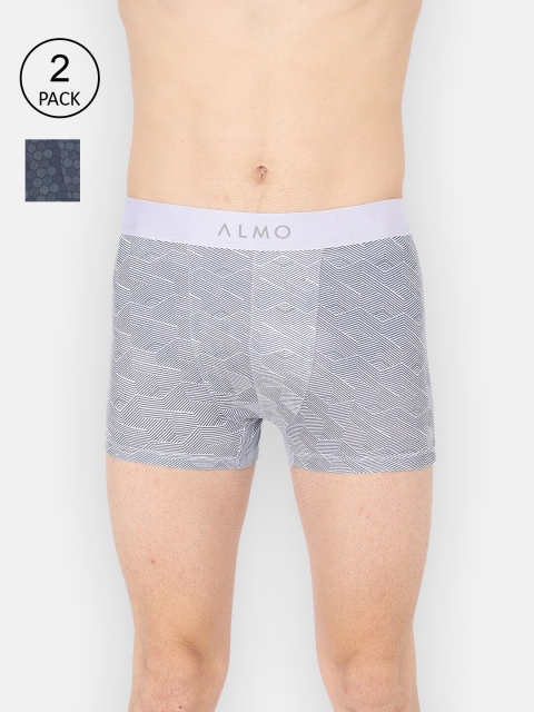 

Almo Wear Men Pack of 2 Micromodal Printed Trunks, Multi