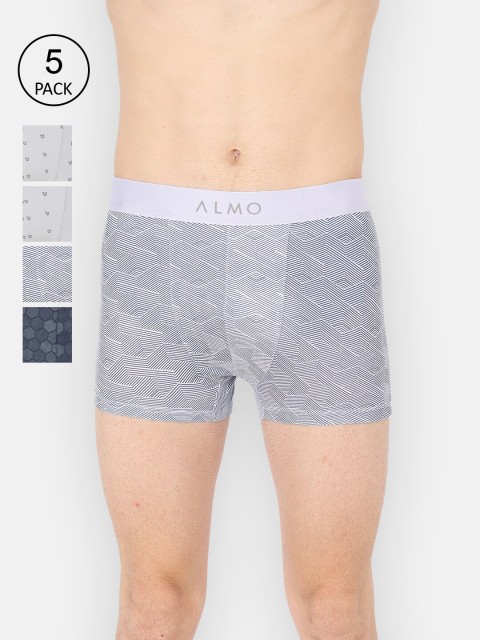 

Almo Wear Set of 5 Micromodal Printed Trunks MM-T-LGLGHBININ, Multi