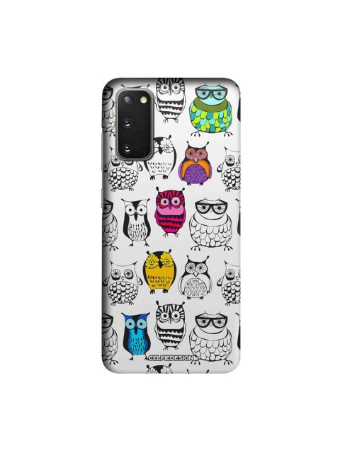 

CelfieDesign Multicolored Owl Art for Samsung Galaxy S20 Slim Back Case, Multi
