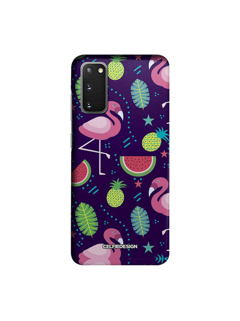 

CelfieDesign Multicoloured Flamingo Samsung Galaxy S20 Slim Back Case, Purple