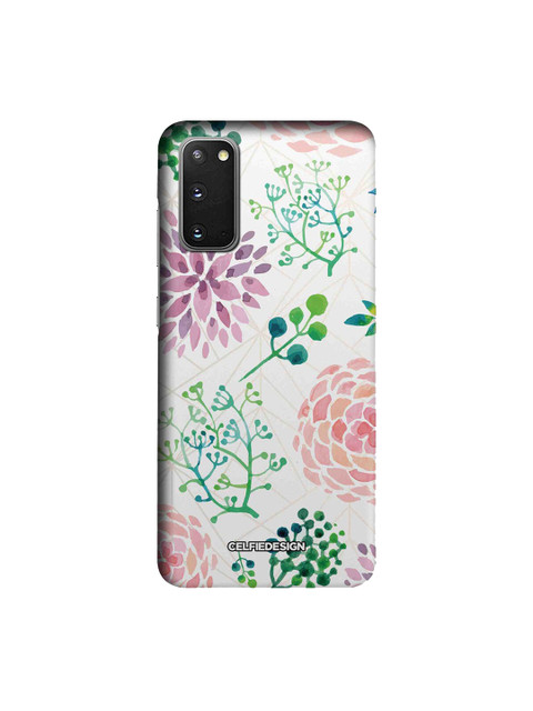 

CelfieDesign White & Green Ferns & Flowers Samsung Galaxy S20 Slim Back Case