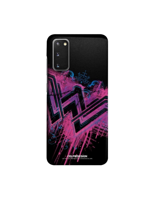 

CelfieDesign Black & Purple Printed Plastic Samsung Galaxy S20 Slim Back Case