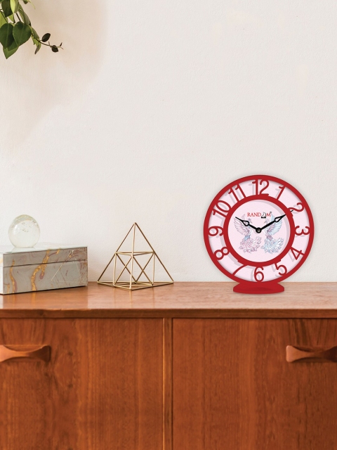 

RANDOM Red & Pink Printed Contemporary Wall Clock