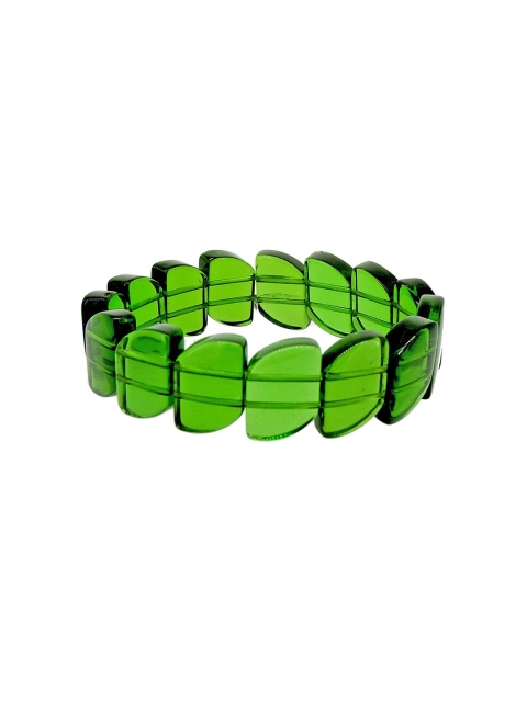 

Tistabene Women Green & Black Artificial Stone Bangle-Style Bracelet