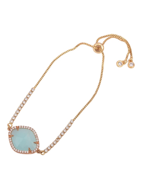 

Tistabene Women Gold Plated Contemporary Colored Stones Charm Bracelet
