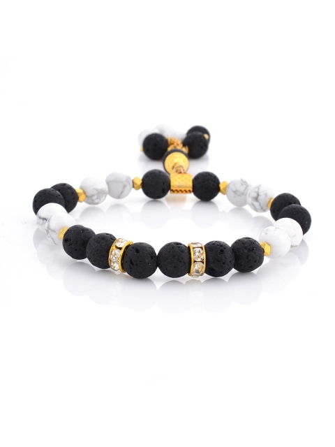 

Tistabene Women Gold-Toned & Black Gold-Plated Kada Bracelet