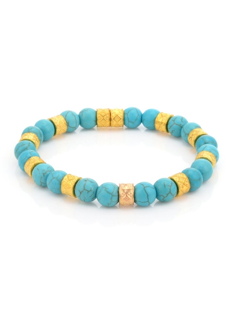 

Tistabene Women Gold-Toned & Blue Gold-Plated Wraparound Bracelet