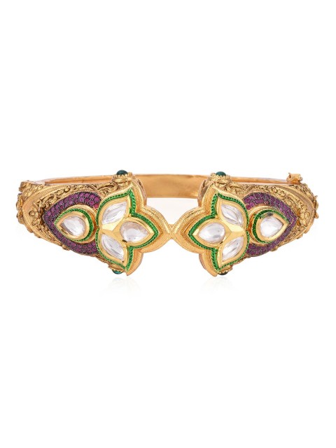 

Tistabene Women Gold-Plated Multi Color Kada Bracelet