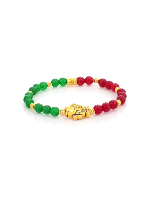 

Tistabene Women Red & Green Fish Charms Link Bracelet
