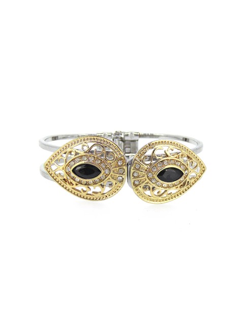 

Tistabene Women Silver & Gold Plated Contemporary Indo western Bangle Style Bracelet
