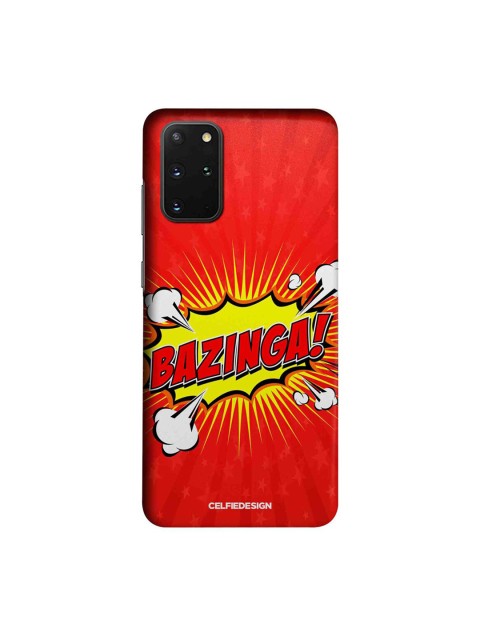 

CelfieDesign Multicolored Bazinga Printed Samsung Galaxy S20 Plus Slim Back Case, Orange
