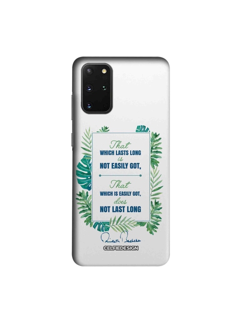 

CelfieDesign White & Green Lasts Long AB Quotes Samsung Galaxy S20 Plus Slim Back Case