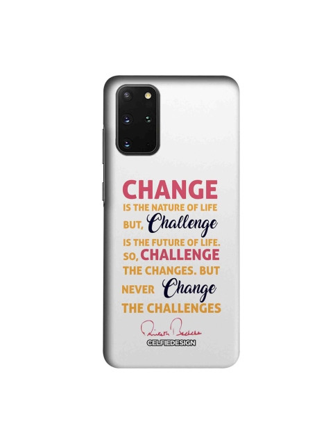 

CelfieDesign White & Yellow Challenge AB Quotes Samsung Galaxy S20 Plus Slim Back Case