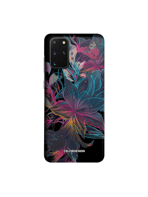 

CelfieDesign Black & Blue Flowers Samsung Galaxy S20 Plus Slim Back Case