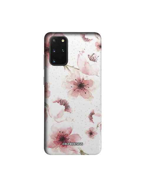 

CelfieDesign Off-White & Pink Floral Samsung Galaxy S20 Plus Slim Back Case