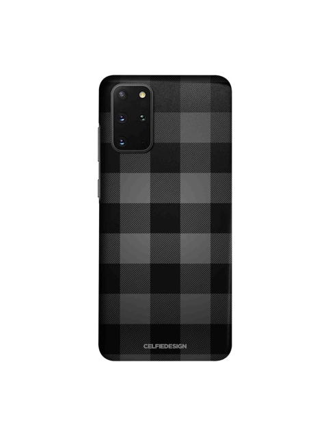 

CelfieDesign Black & Charcoal Checkered Samsung Galaxy S20 Plus Slim Back Case
