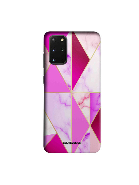 

CelfieDesign Pink & Gold Toned Marble Crush Samsung Galaxy S20 Plus Slim Back Case