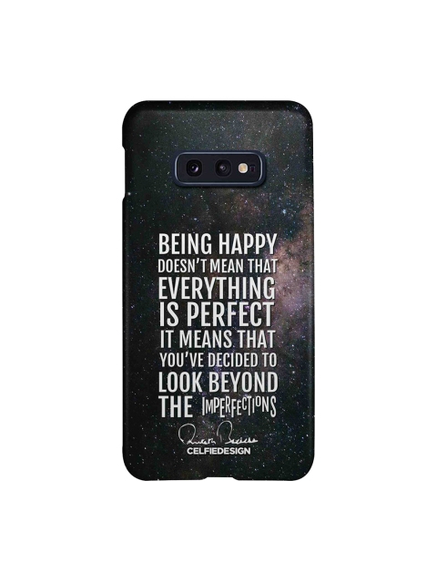 

CelfieDesign Black & White Being Happy AB Quotes Samsung Galaxy S10E Slim Back Case