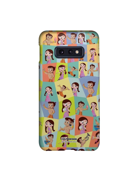 

CelfieDesign Multicoloured Faces Of Bheem & Chutki Print Samsung S10E Back Case, Multi