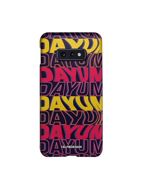 

CelfieDesign Pink & Yellow Dayum Typography Printed Slim Case For Samsung S10E, Navy blue