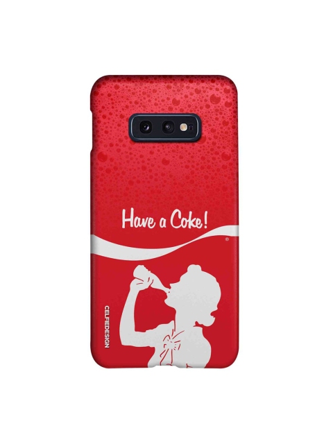 

CelfieDesign Red & White Have a Coke Girl Printed Samsung S10E Slim Back Case