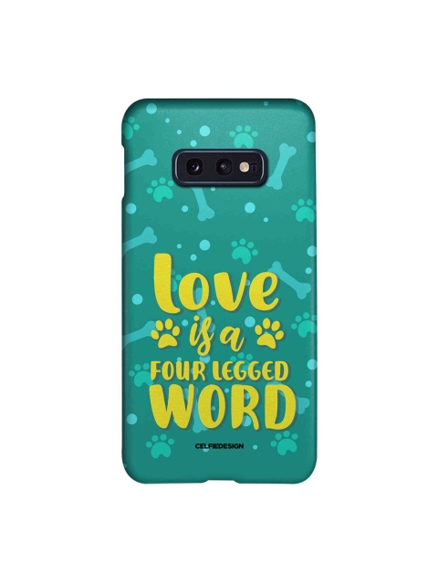 

CelfieDesign Green & Yellow Love Is A Four Legged Word Samsung S10E Slim Back Case