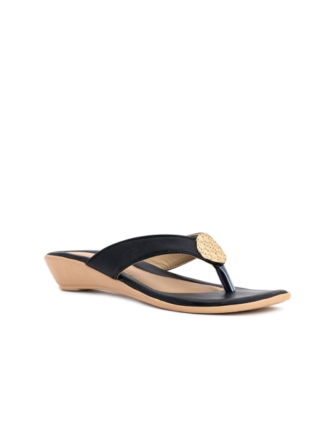 

Khadims Black Wedge Sandals