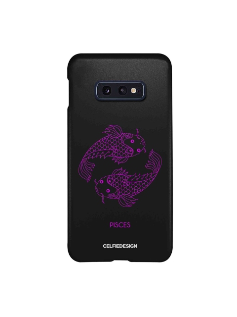 

CelfieDesign Black & Violet Pisces Print Samsung S10E Back Case