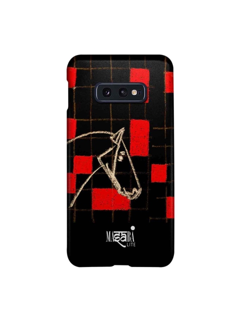 

CelfieDesign Black Masaba Red Checkered Horse Samsung Galaxy S10E Slim Back Case