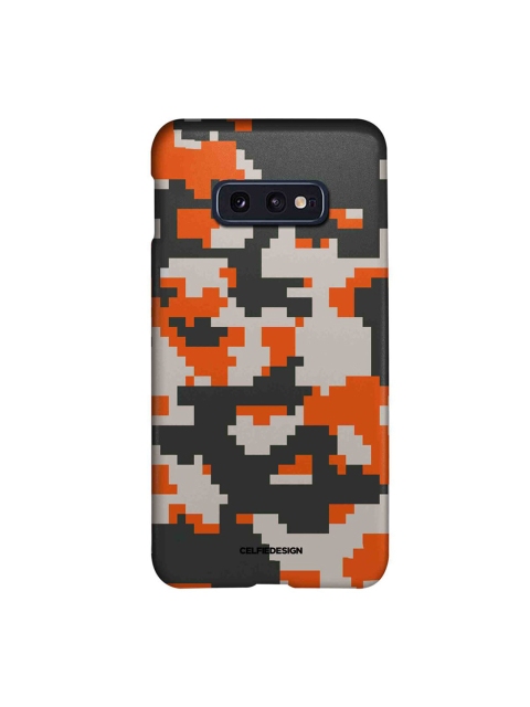 

CelfieDesign Orange & Grey Camo Pixel Flame Samsung S10E Slim Case