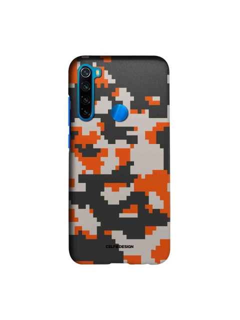 

CelfieDesign Camo Pixel Flame Printed Xiaomi Redmi Note 8 Slim Back Case, Brown