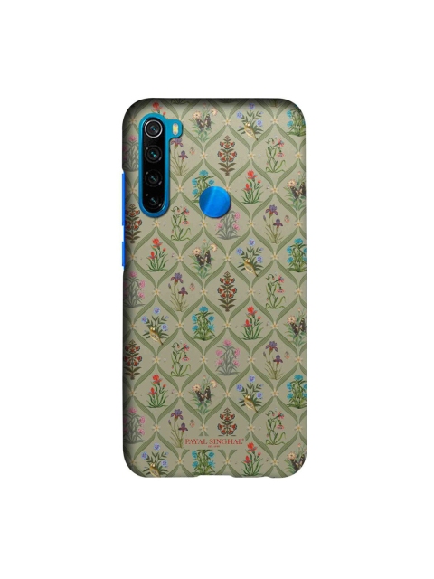 

CelfieDesign Green Payal Singhal Mughal Motifs Slim Back Case for Xiaomi Redmi Note 8