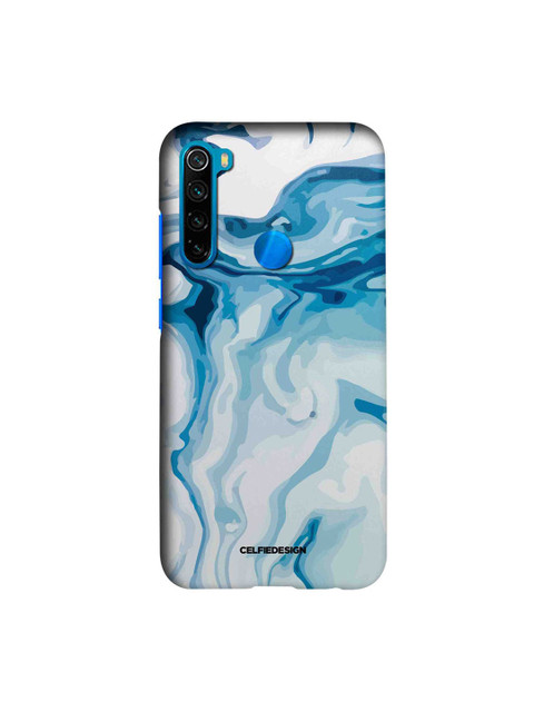 

CelfieDesign Turquoise Blue & White Liquid Funk Slim Back Case for Xiaomi Redmi Note 8